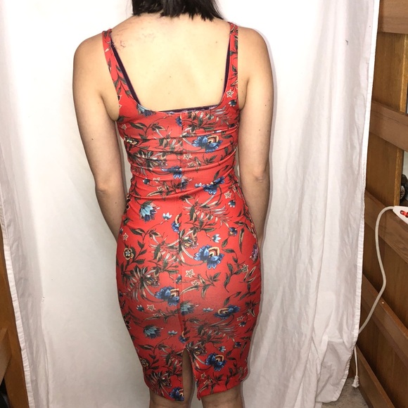 floral red dress - Picture 2 of 2